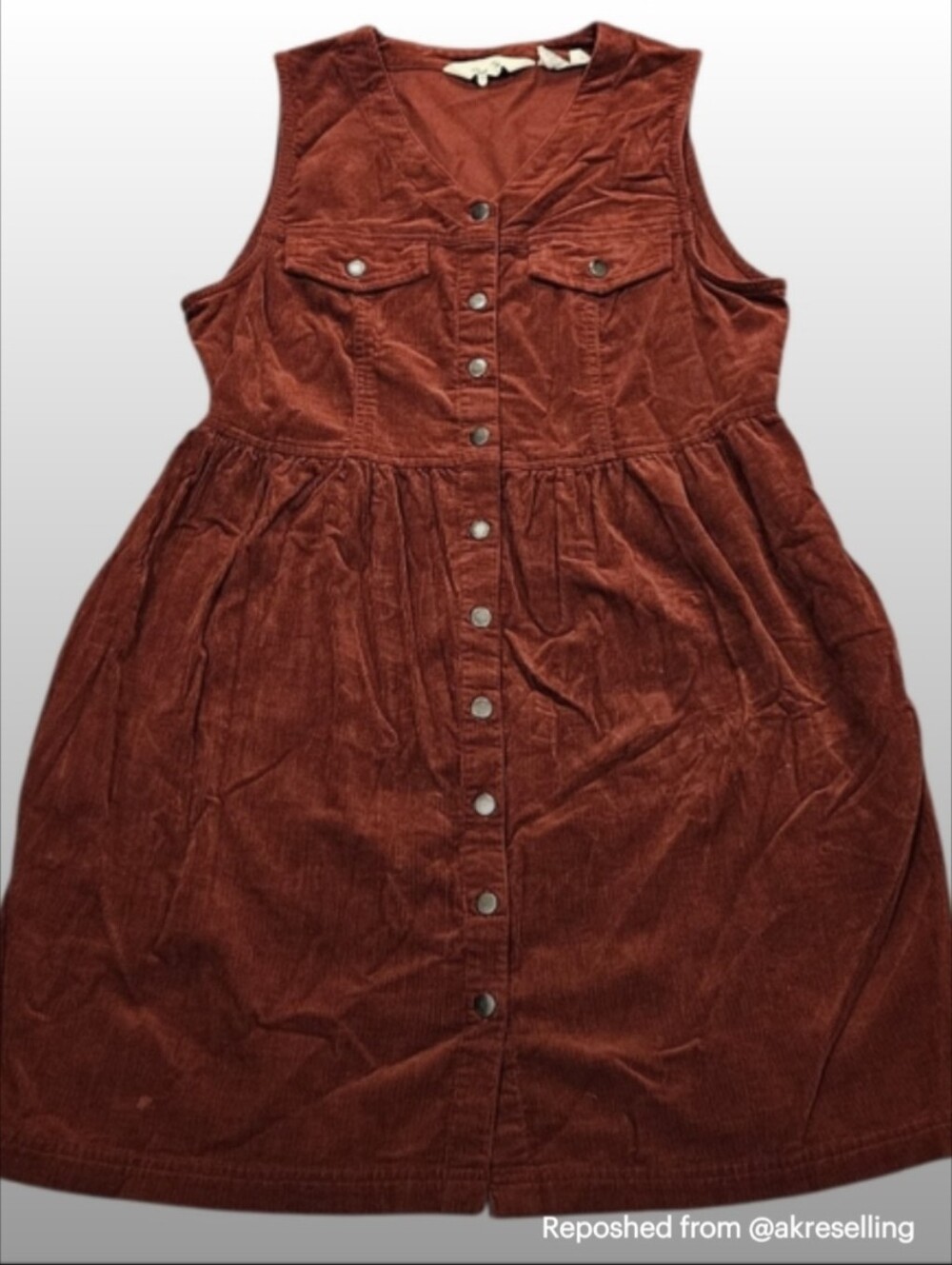 Vintage Eddie Bauer Corduroy Button Up Dress